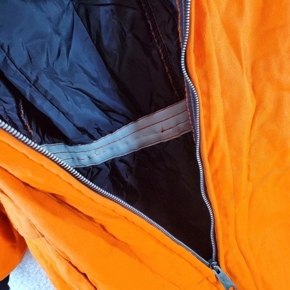 Vtg Coveralls Men XL Orange Hollofil 808 Hunting Workwear 1-Pc USA Made 80s 90s - Picture 13 of 16